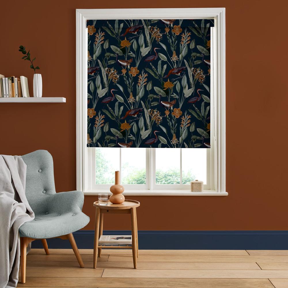 graham & brown Glasshouse Navy Roller Shade