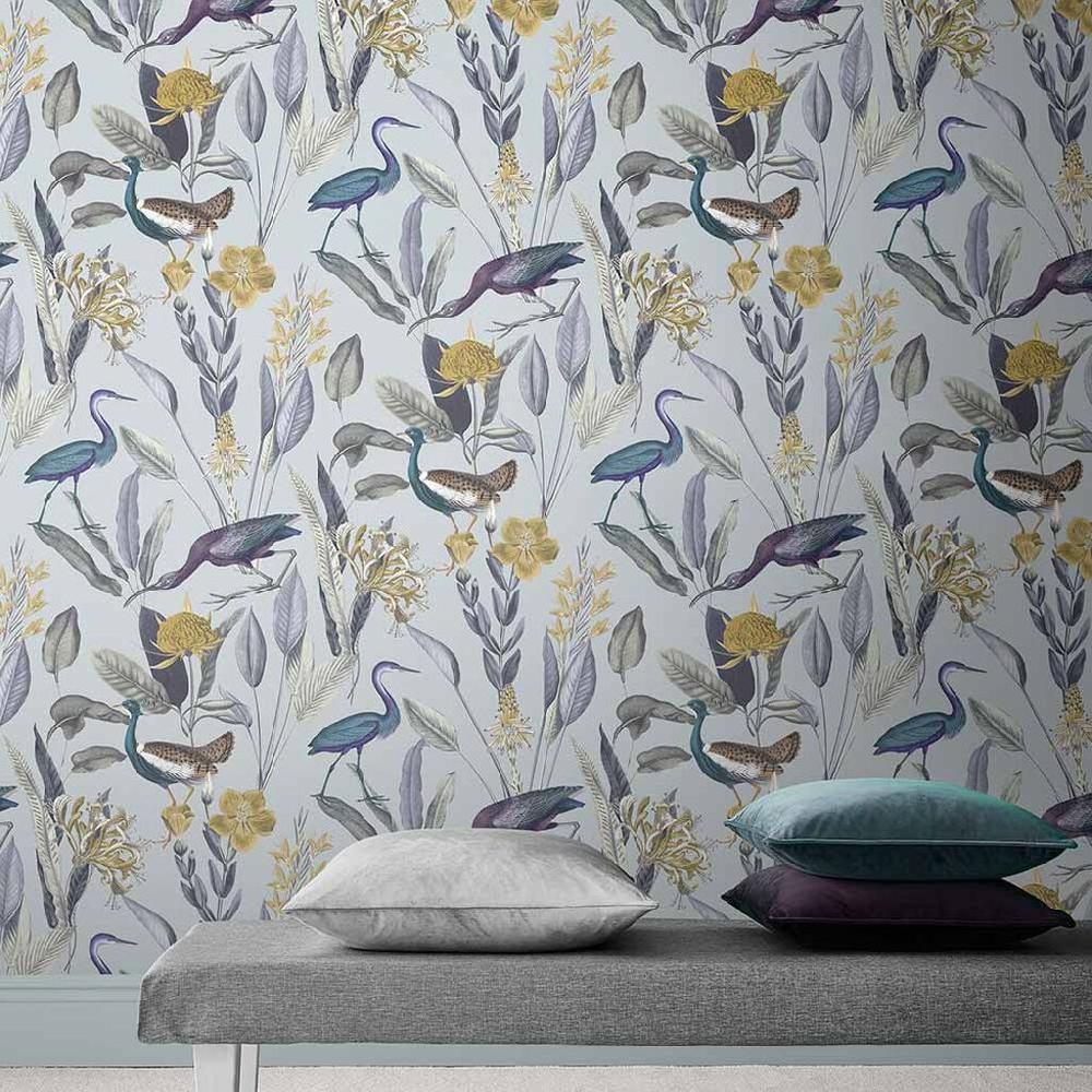 graham & brown Glasshouse Soft Gray Wallpaper