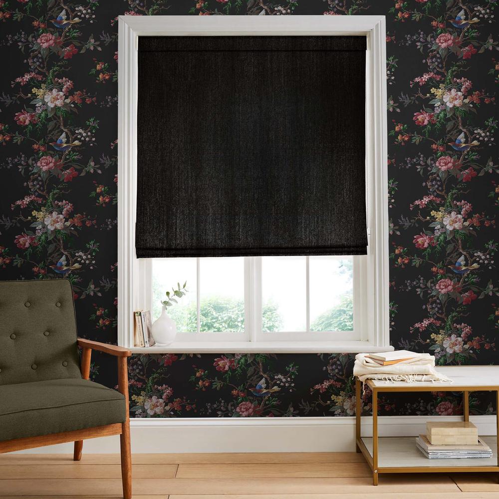 graham & brown Glimmer Black Roman Shade