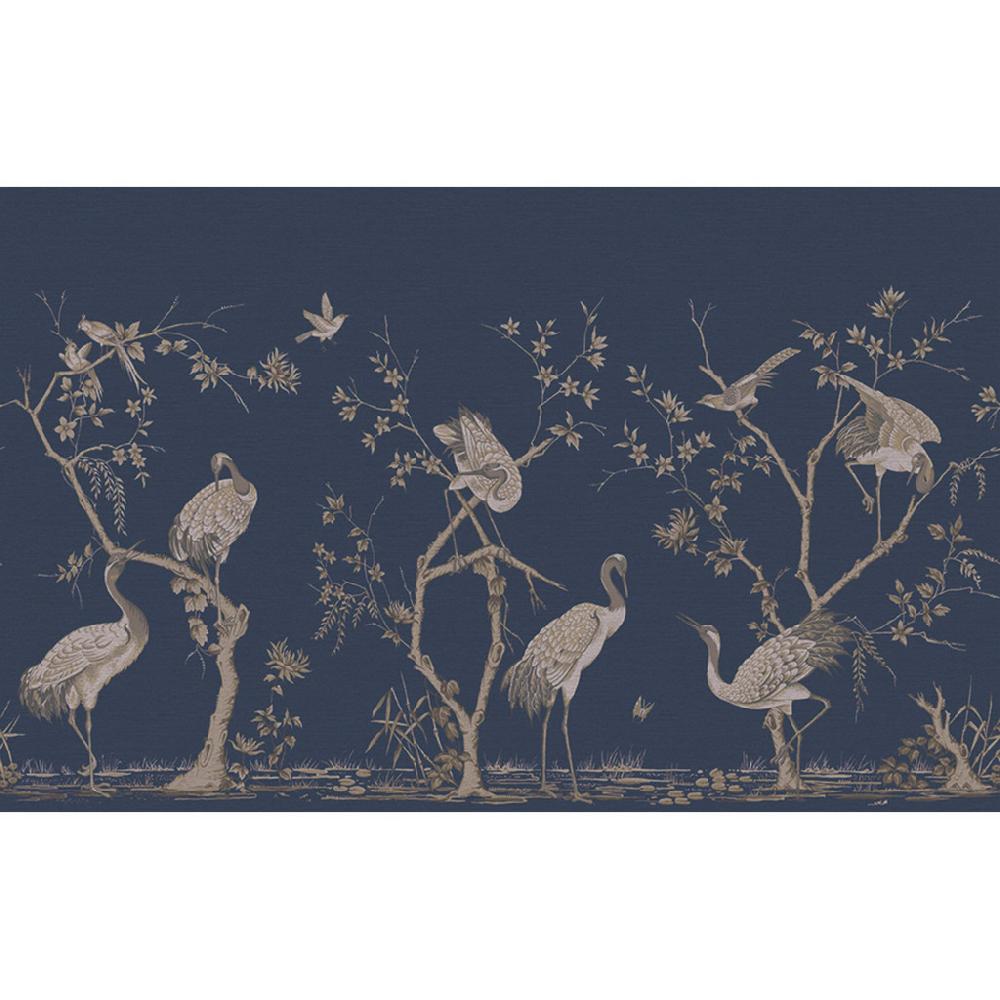 Graham & Brown Grazing Cranes Midnight Bespoke Mural