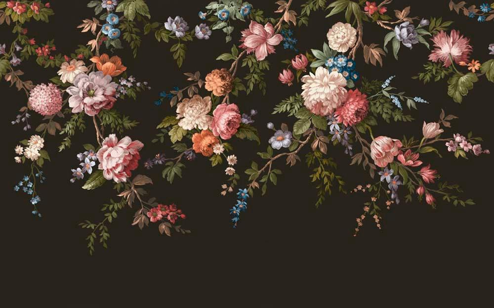 Graham & Brown Hague Fleurs Black Bespoke Mural