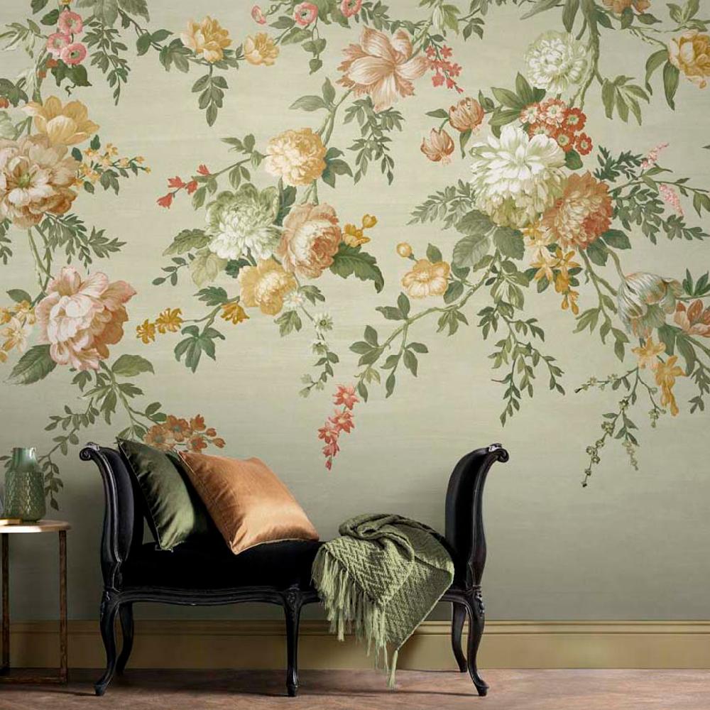 graham & brown Hague Fleurs Sage Bespoke Mural