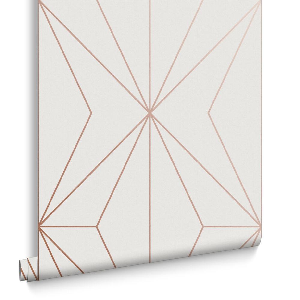 Graham & Brown Harmony White Rose Gold Wallpaper