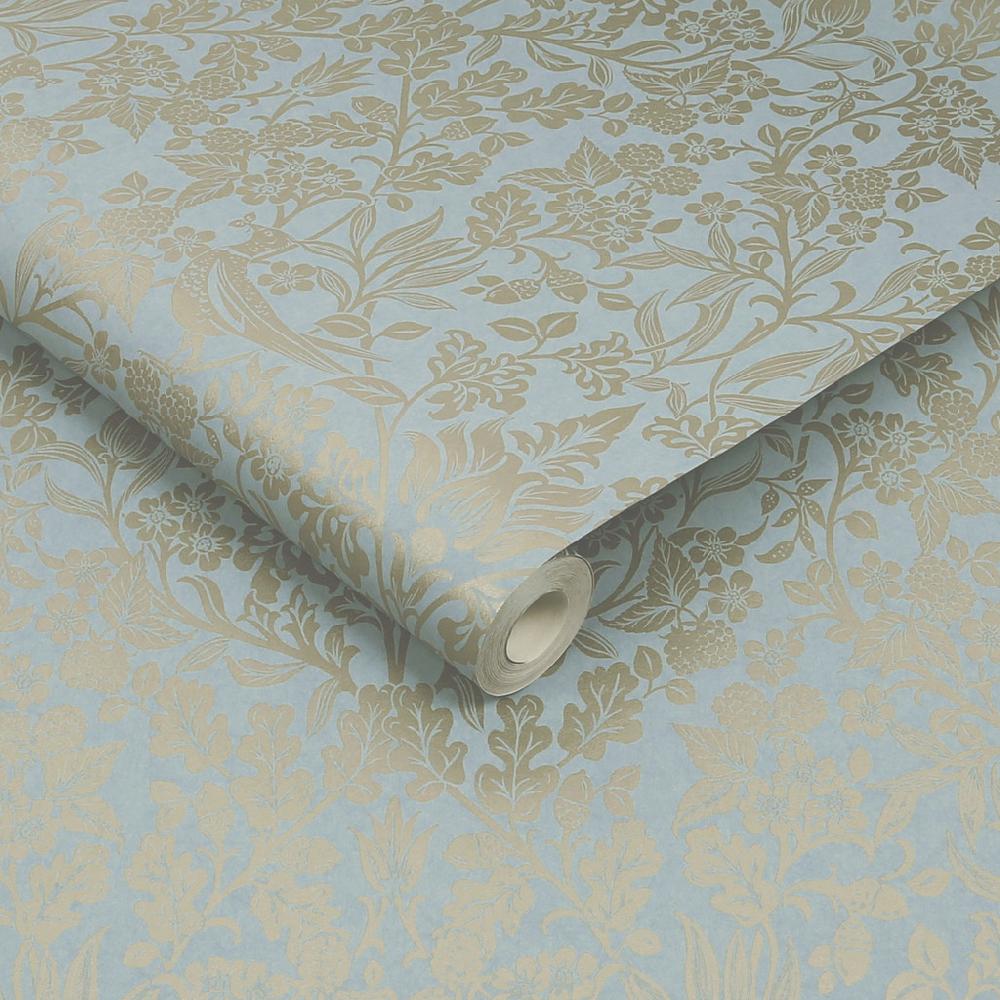 Graham & Brown Hartley Damask Light Blue Wallpaper
