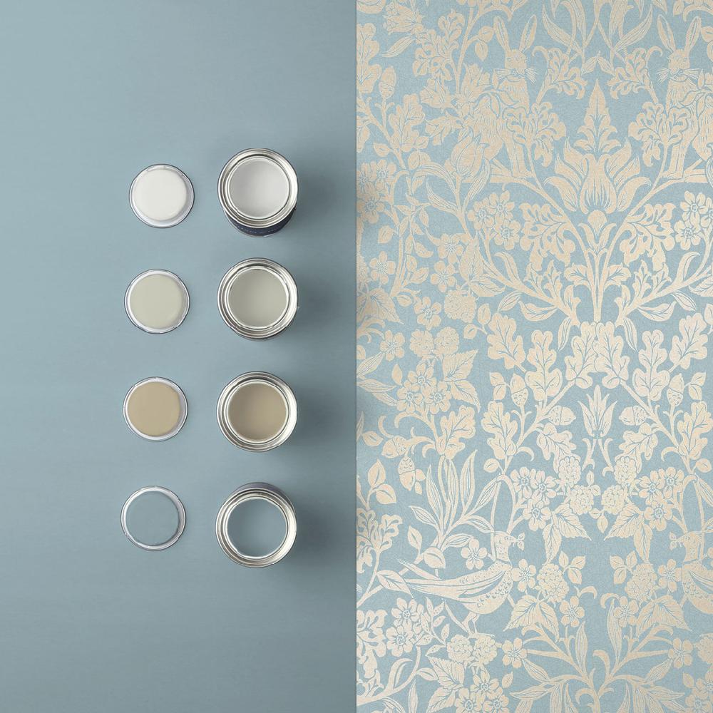 Graham & Brown Hartley Damask Light Blue Wallpaper