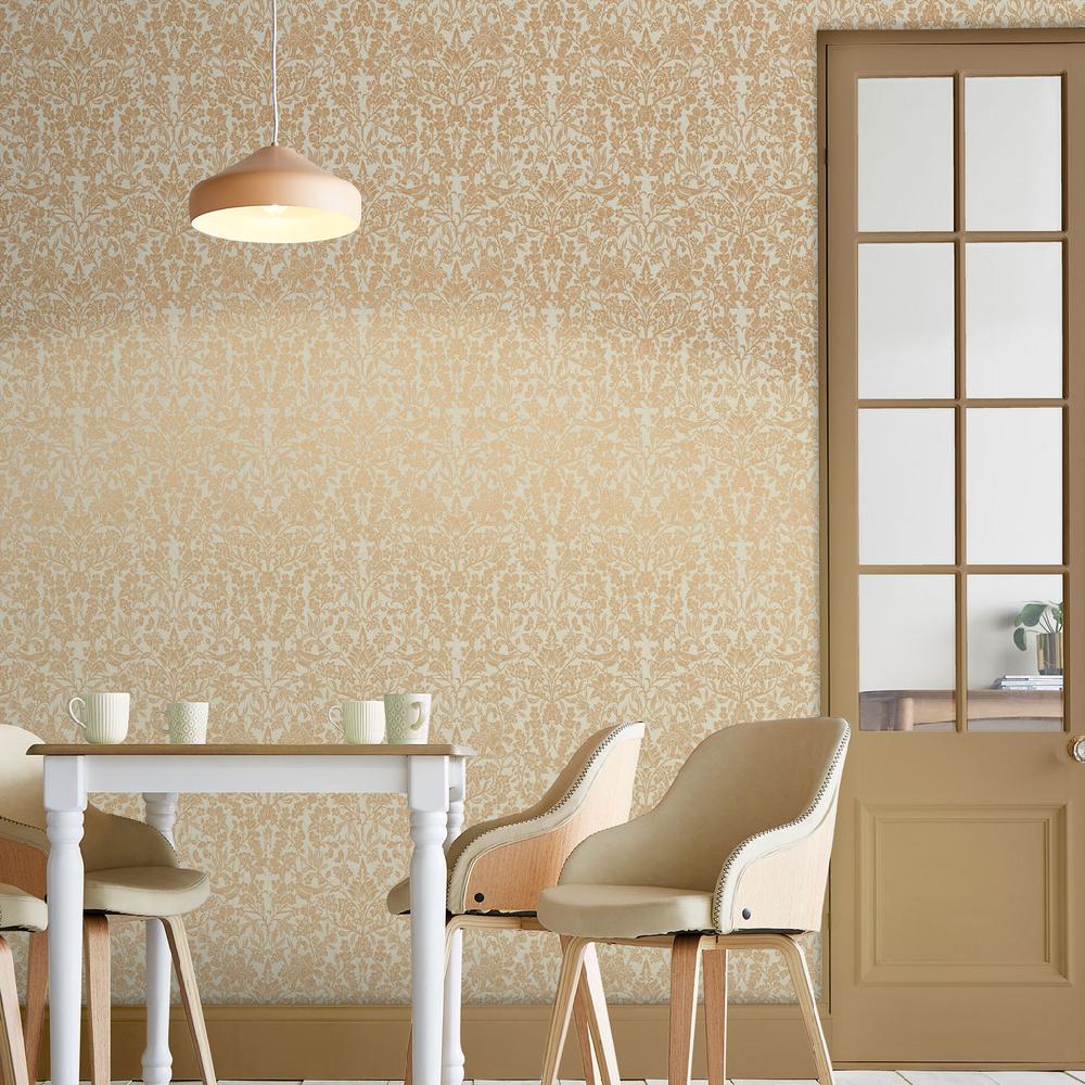 graham & brown Hartley Damask Neutral Wallpaper
