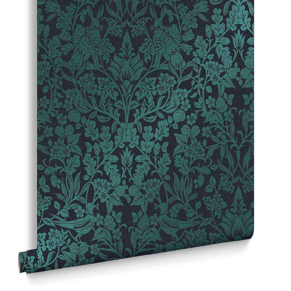 Graham & Brown Hartley Damask Teal Wallpaper