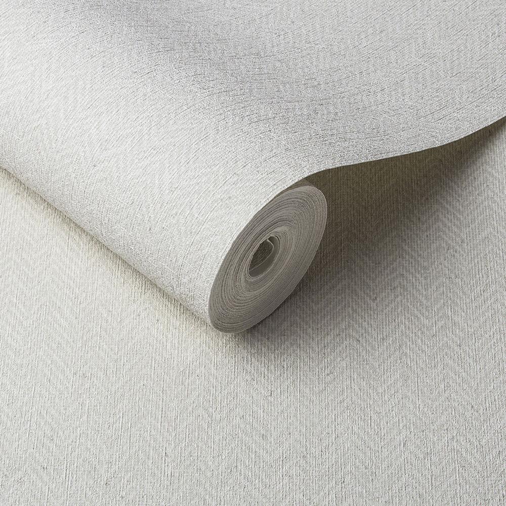 Graham & Brown Herringbone Texture Ecru Wallpaper