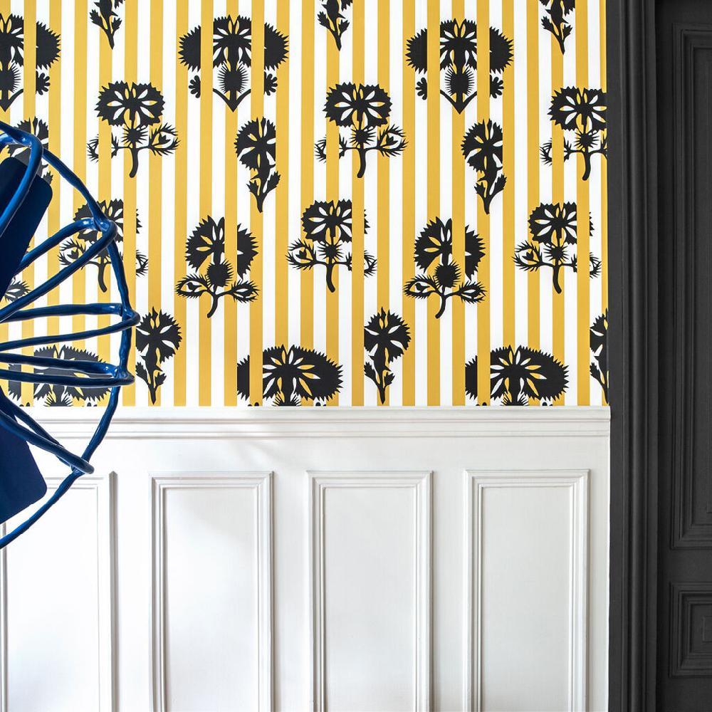 graham & brown Hide And Seek Mustard Wallpaper