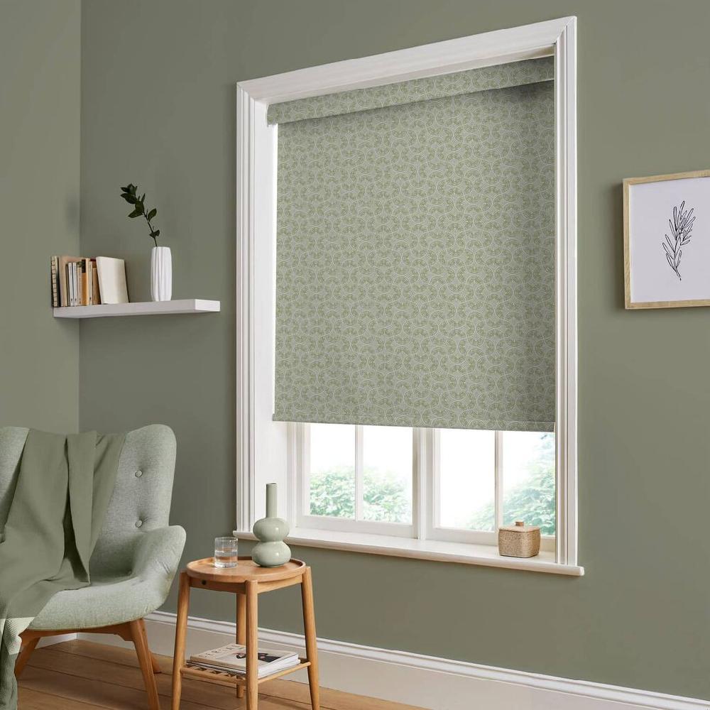 graham & brown Hopwood Cottage Sage Roller Shade