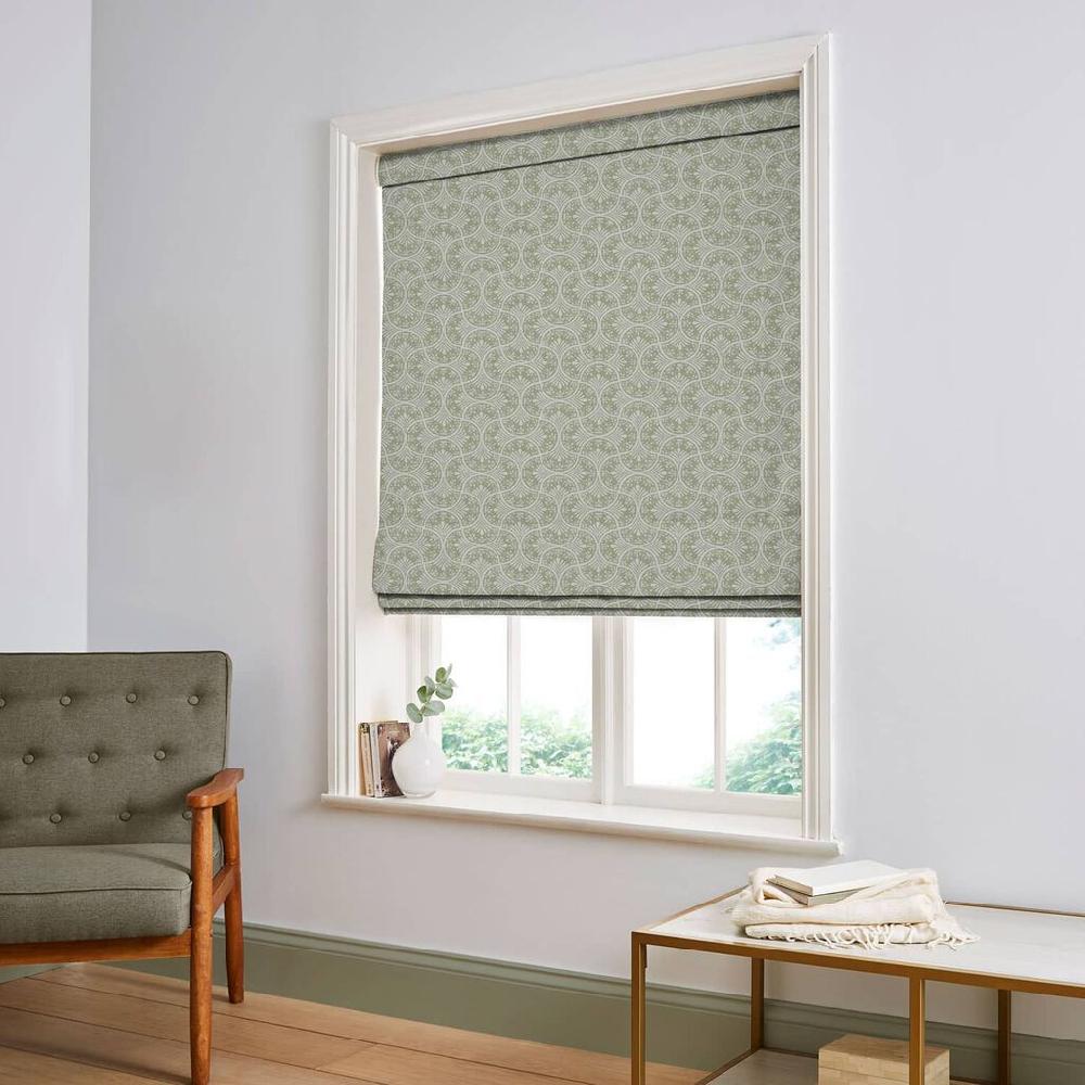 graham & brown Hopwood Cottage Sage Roman Shade
