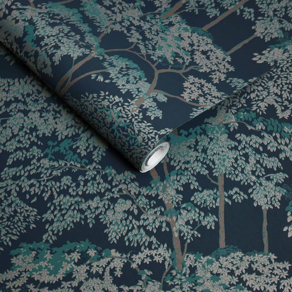 Graham & Brown Idyll Tree Navy Wallpaper