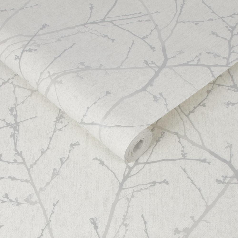 Graham & Brown Innocence White Mica Wallpaper