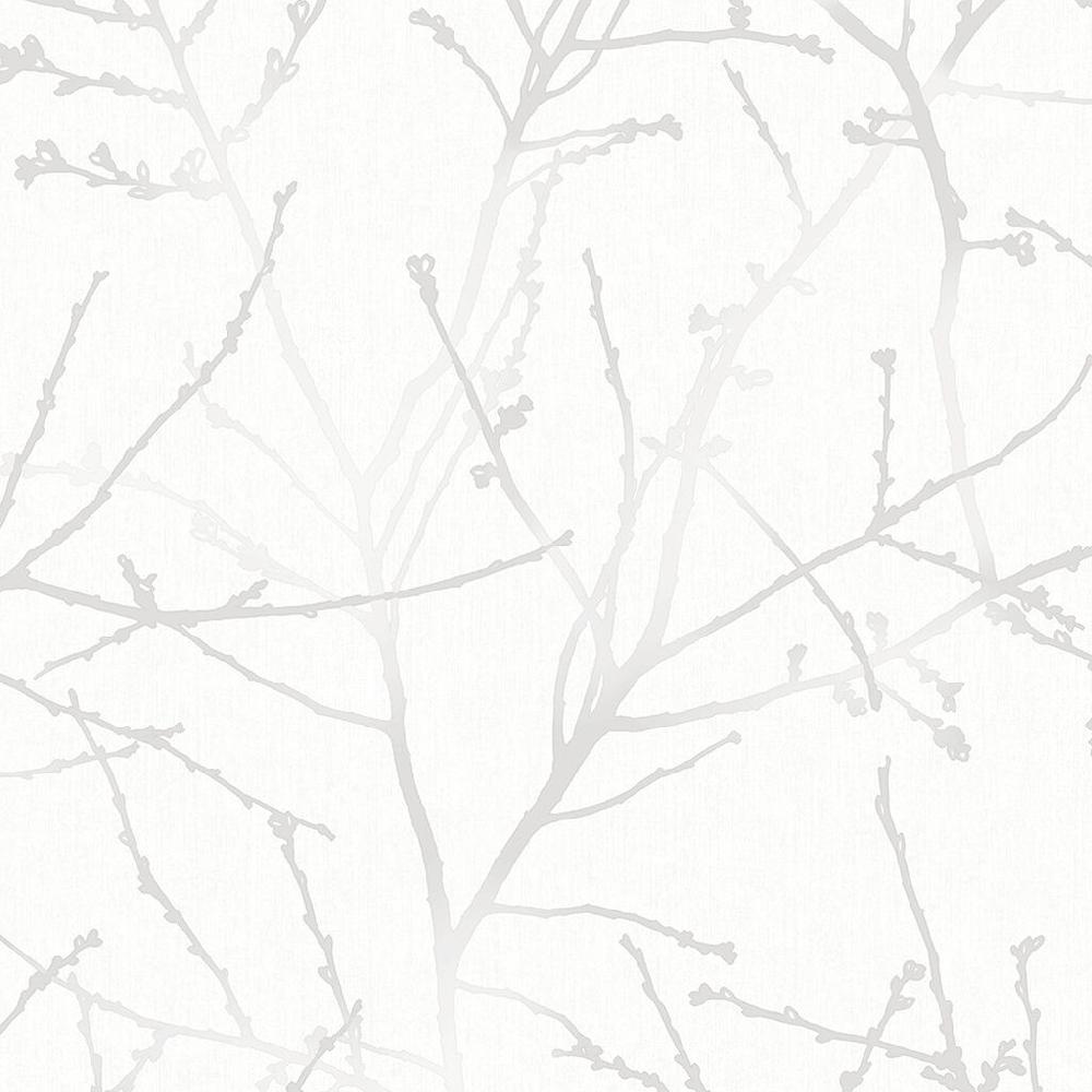 graham & brown Innocence White Mica Wallpaper