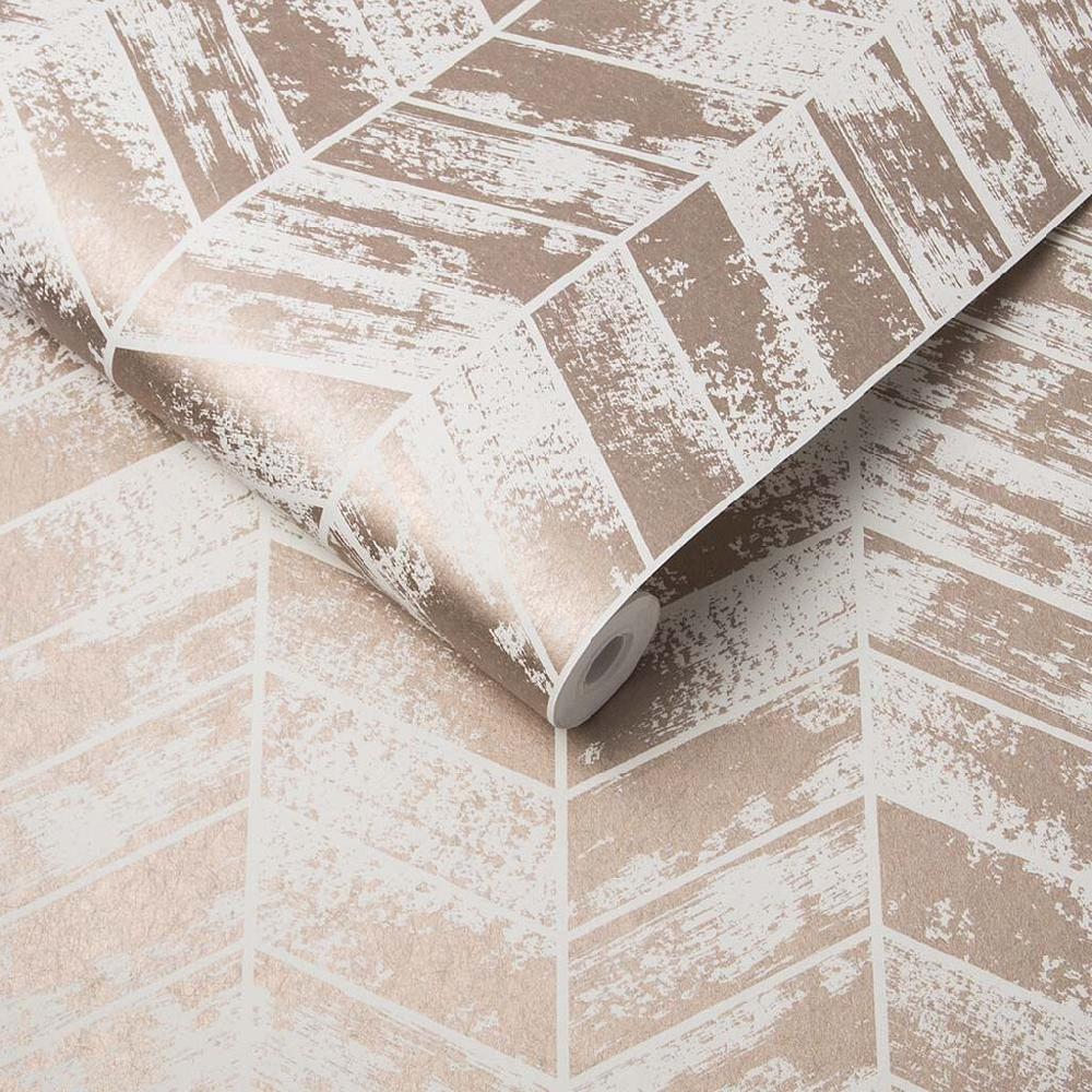 Graham & Brown Insignia Rose Gold Wallpaper