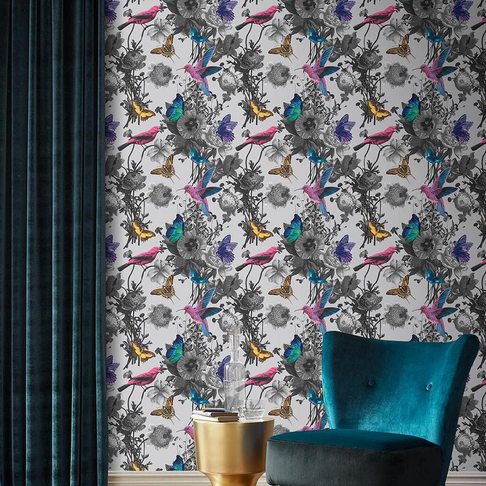 graham & brown Jardin Gray Wallpaper