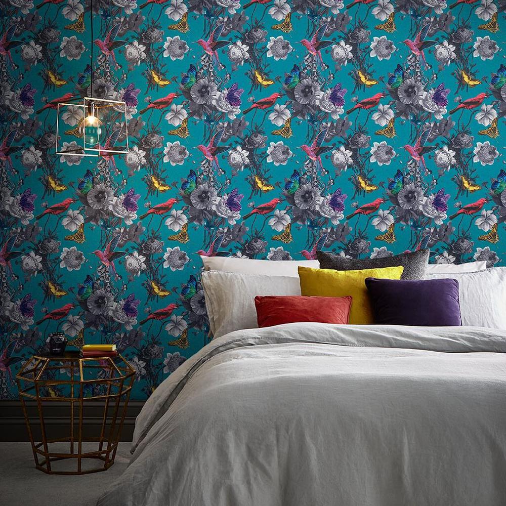 graham & brown Jardin Teal Wallpaper