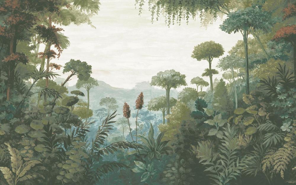 Graham & Brown Jungle Vista Soft Green Bespoke Mural