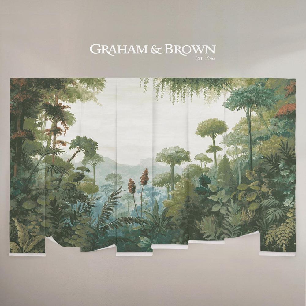 Graham & Brown Jungle Vista Soft Green Bespoke Mural