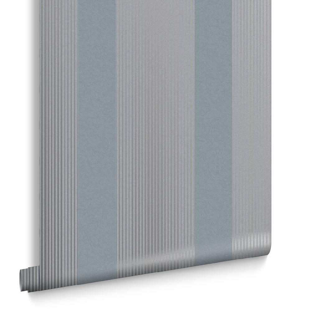 Graham & Brown Lagom Stripe Deep Sky Wallpaper