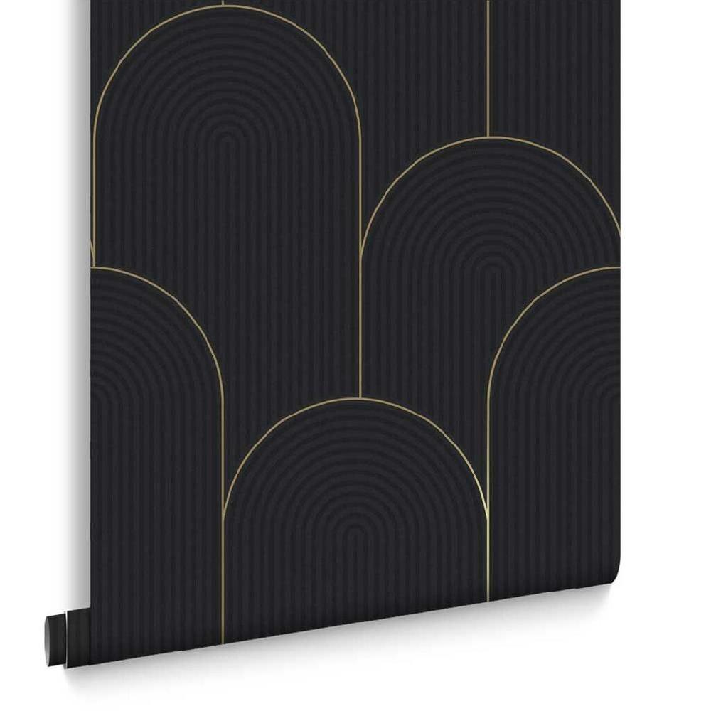 Graham & Brown Lancet Black & Gold Wallpaper