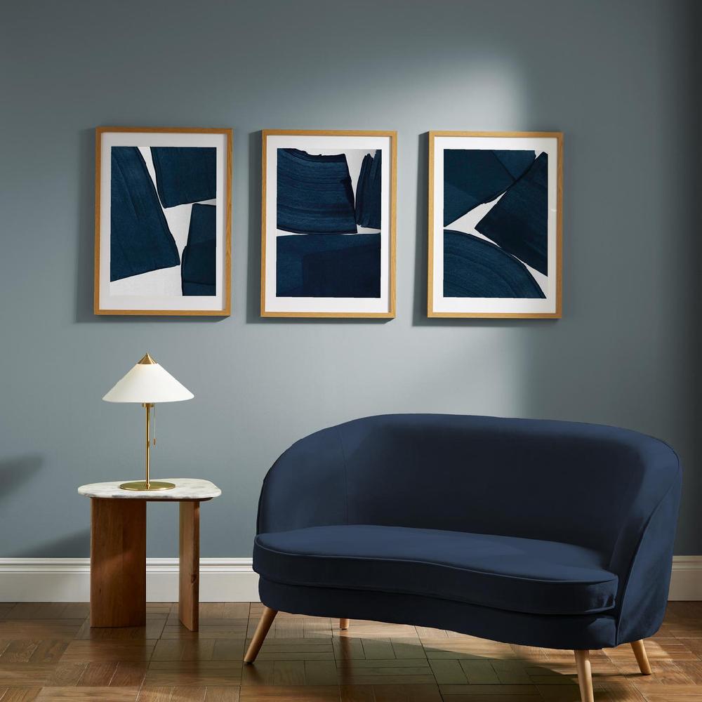 Graham & Brown Large Brush Strokes I Blue Wall Art