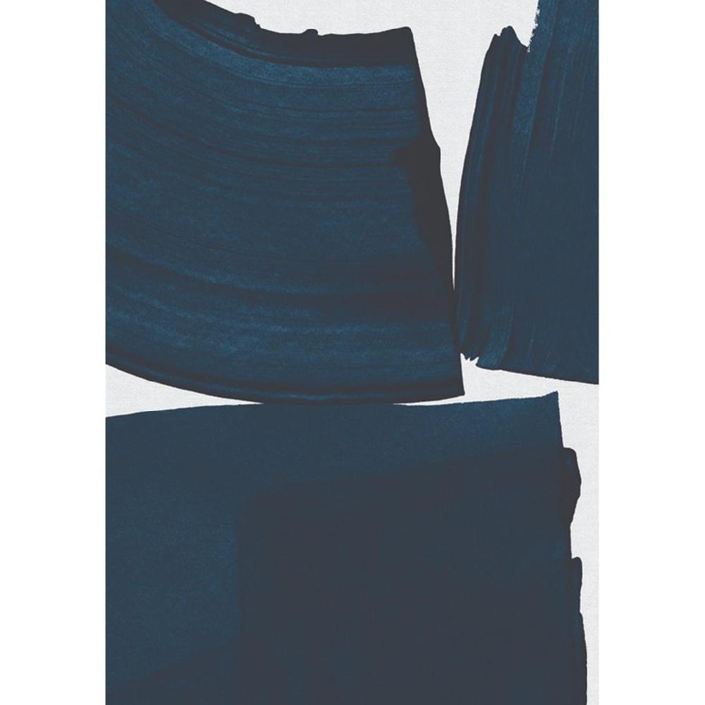 graham & brown Large Brush Strokes III Blue Wall Art