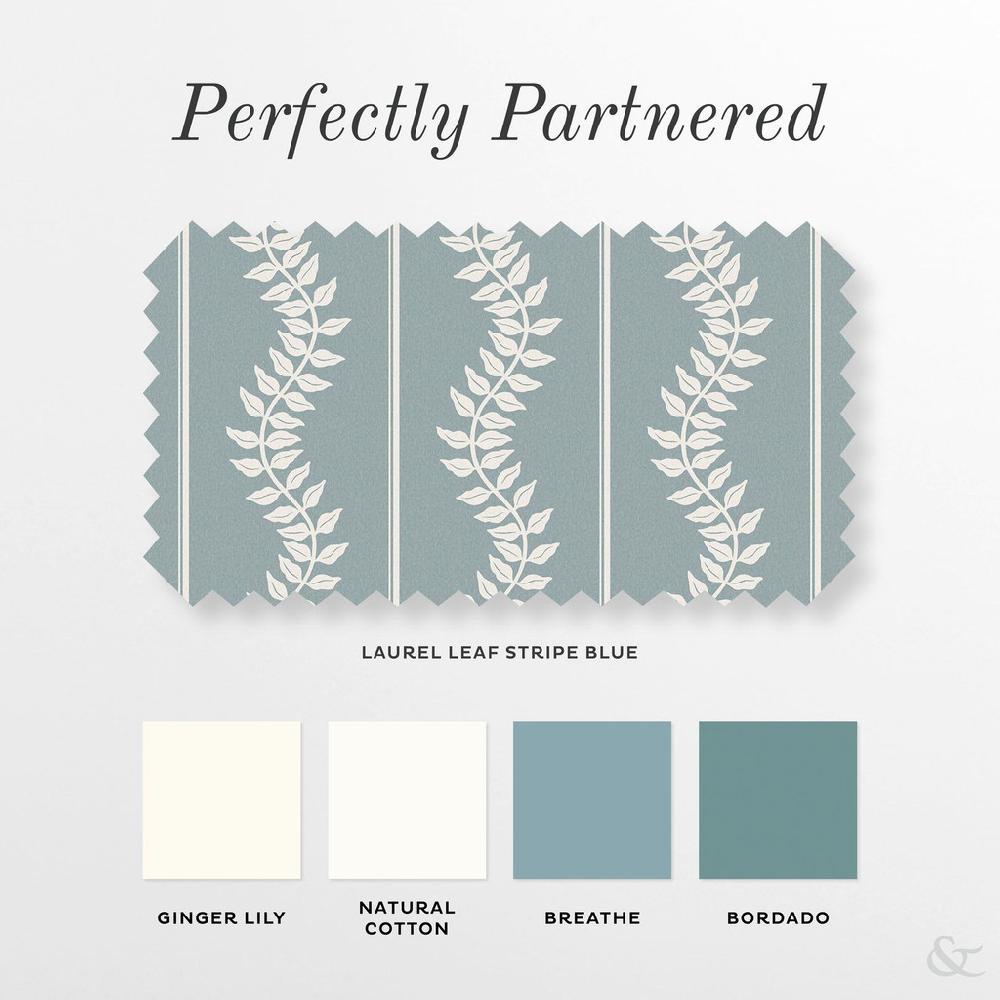 Graham & Brown Laurel Leaf Stripe Blue Roller Blind