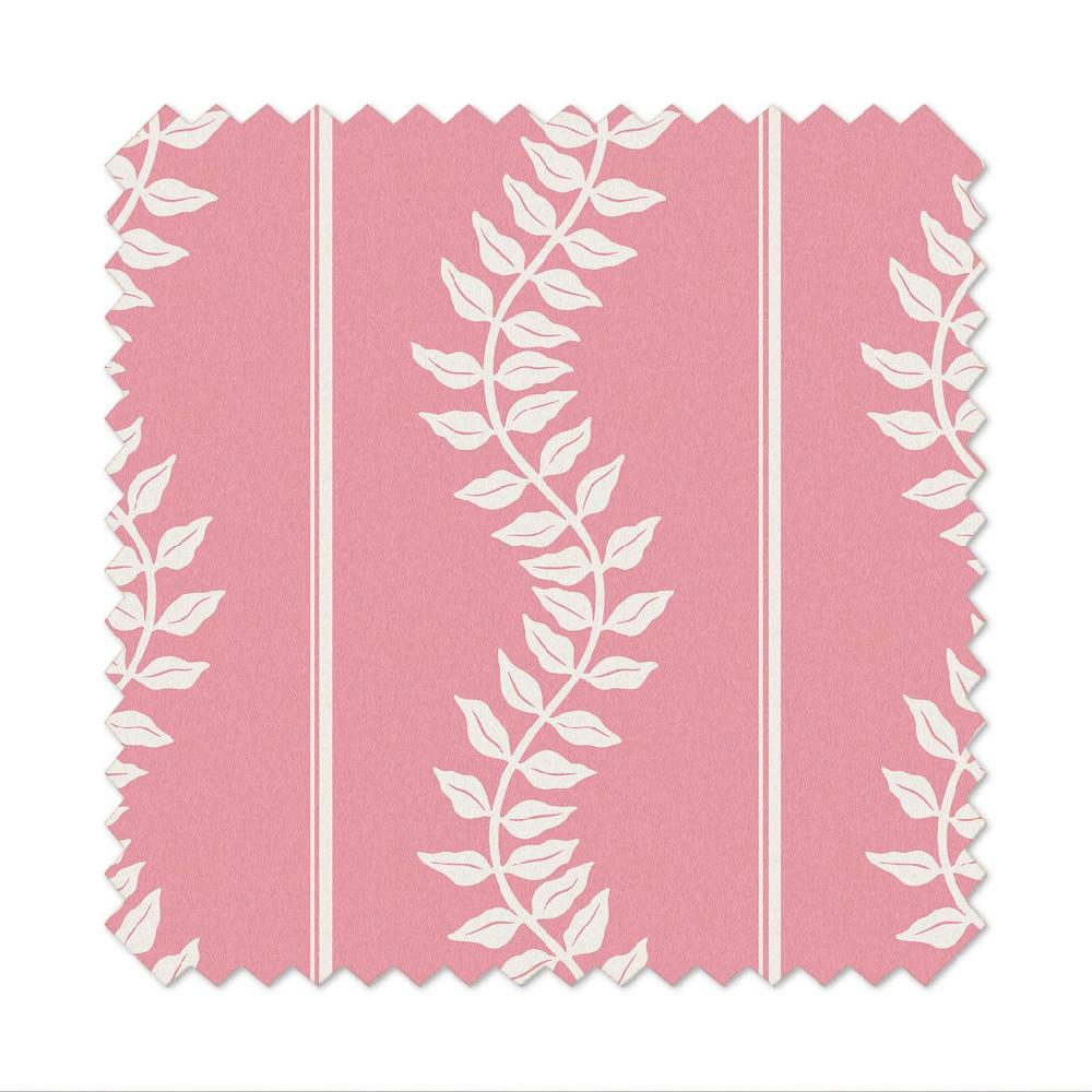 Graham & Brown Laurel Leaf Stripe Pink Curtain