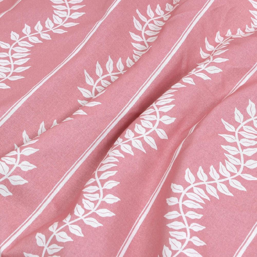 Graham & Brown Laurel Leaf Stripe Pink Curtain