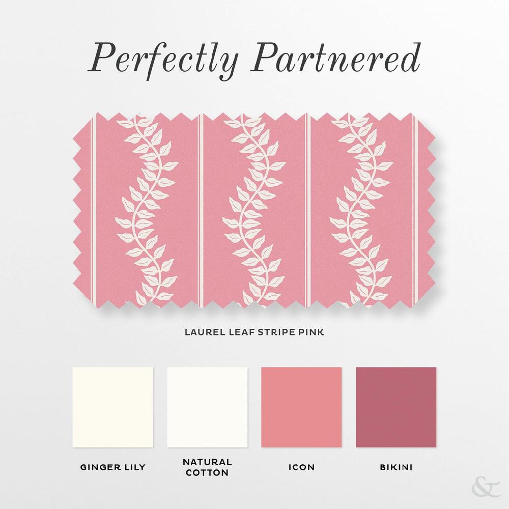 Graham & Brown Laurel Leaf Stripe Pink Roller Blind