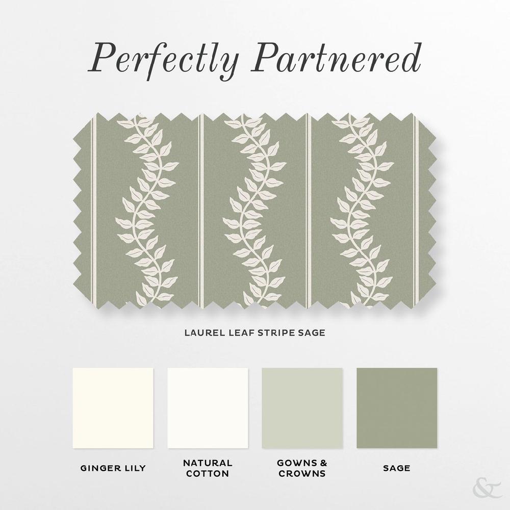 Graham & Brown Laurel Leaf Stripe Sage Roller Blind