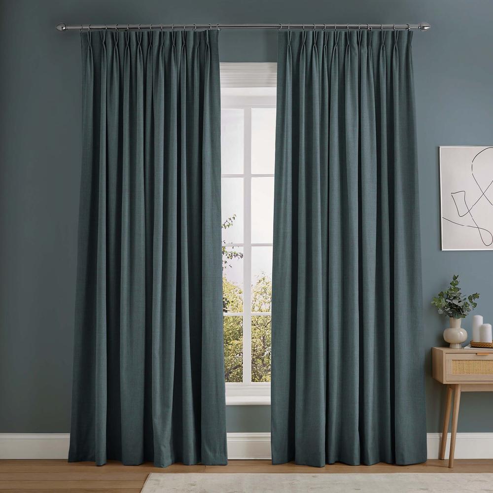 graham & brown Linum Deep Sky Curtains