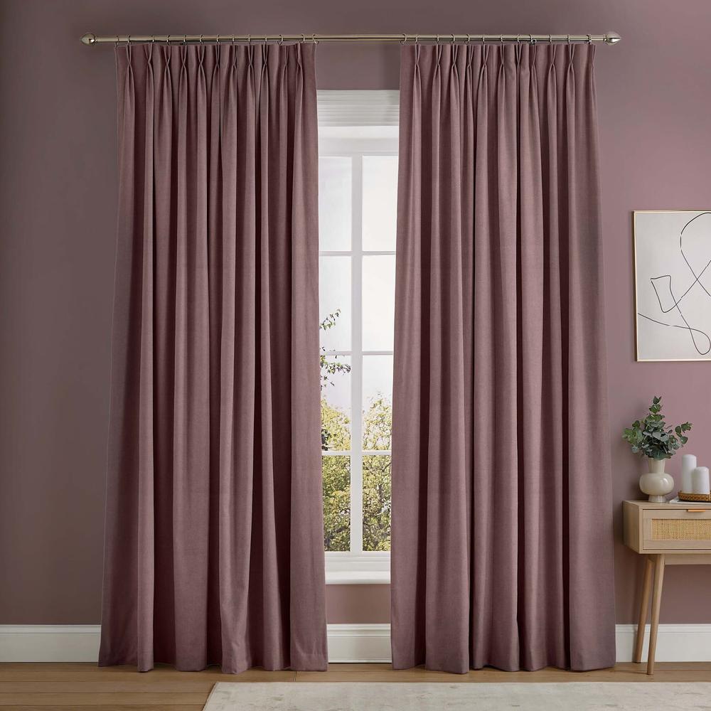 graham & brown Linum Dusky Pink Curtains