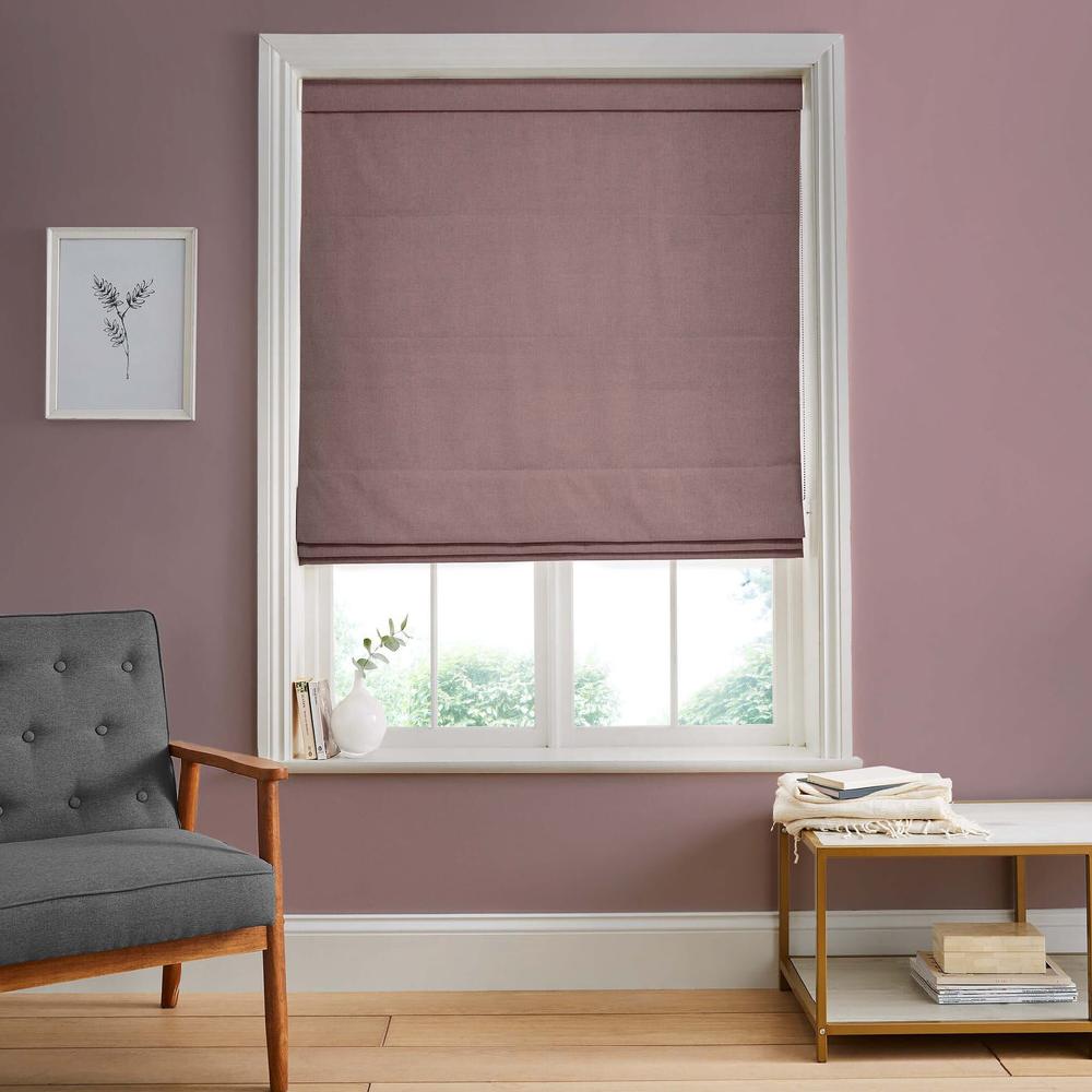 graham & brown Linum Dusky Pink Roman Shade