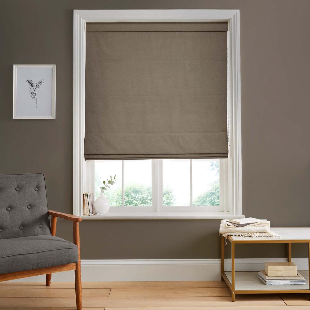 graham & brown Linum Natural Roman Shade