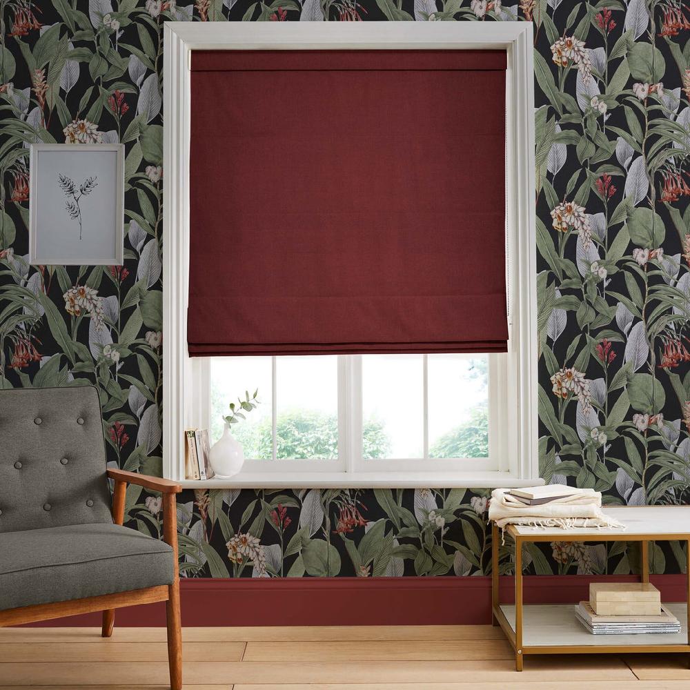 graham & brown Linum Ruby Roman Shade