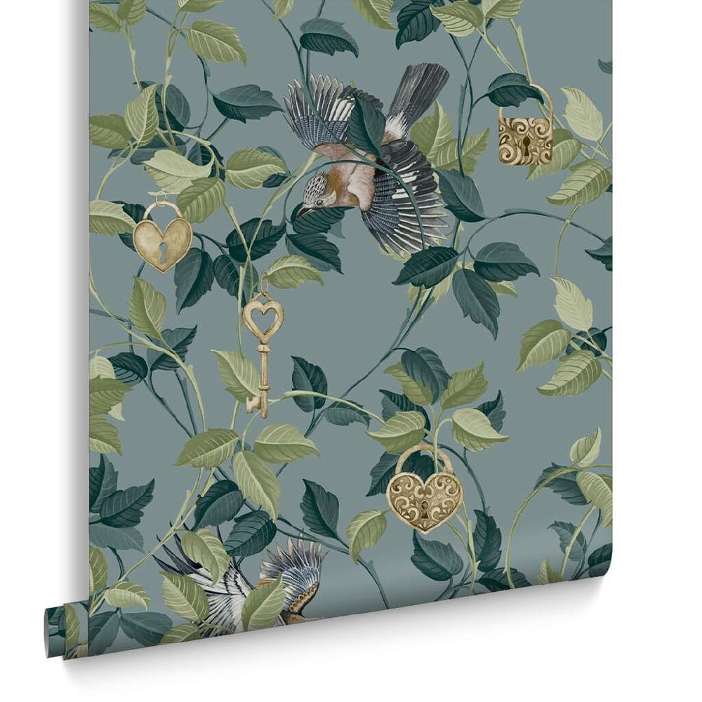 Graham & Brown Lock & Key Aqua Wallpaper