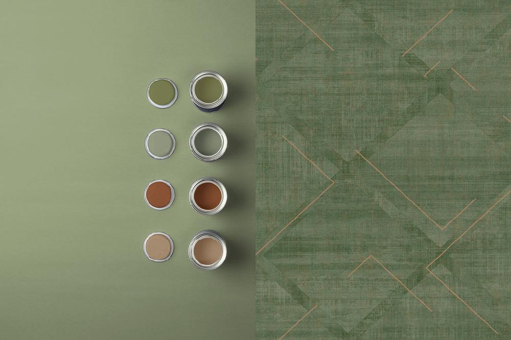 Graham & Brown Lorenzo Geo Emerald Wallpaper