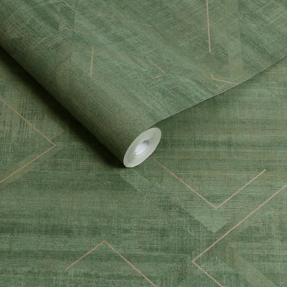 Graham & Brown Lorenzo Geo Emerald Wallpaper