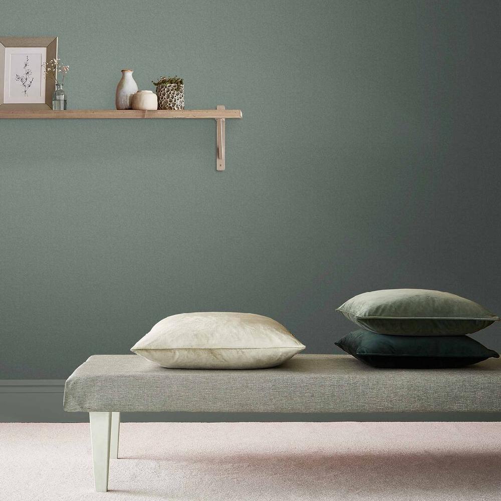graham & brown Luxury Sage Plain Wallpaper