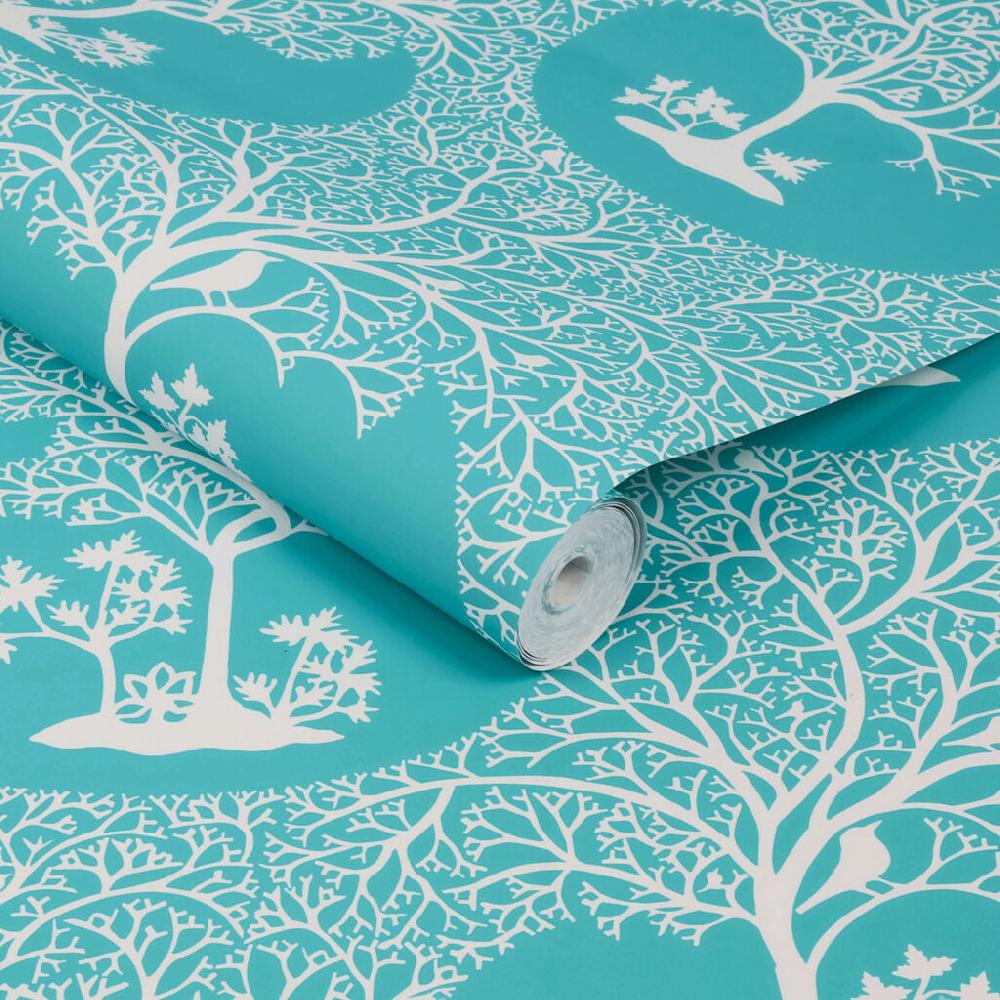 Graham & Brown Magical Forest Azure Wallpaper