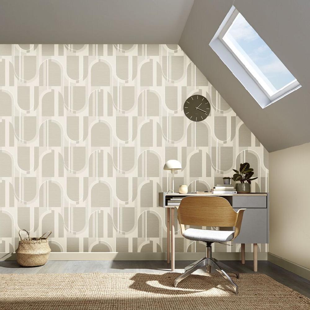 graham & brown Marcia Taupe Wallpaper
