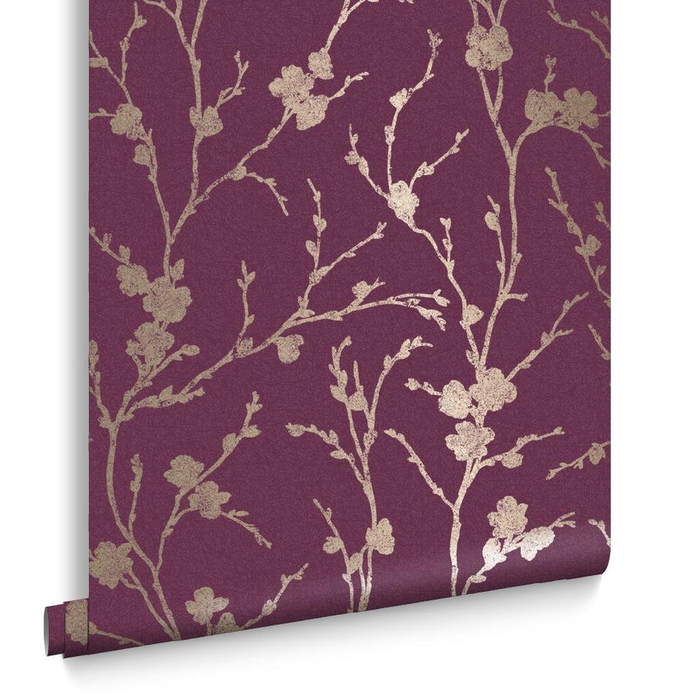 Graham & Brown Meiying Mauve Wallpaper