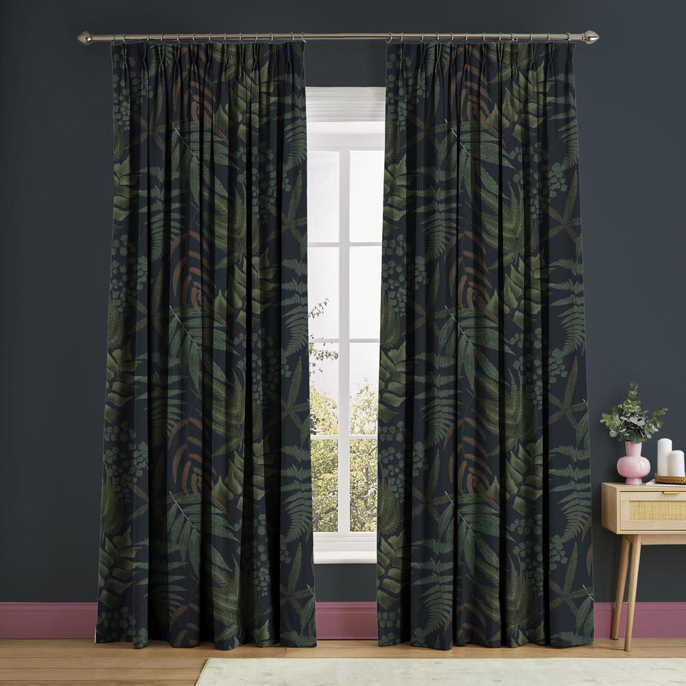 graham & brown Midsummer Fern Navy Curtains
