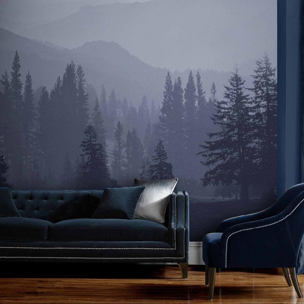 graham & brown Misty Mountains Ink Bespoke Mural