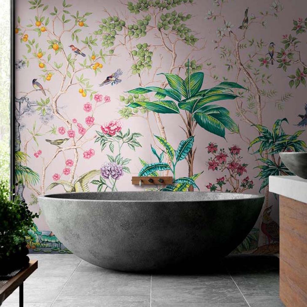 graham & brown Mizuwonomu Tori Blush Bespoke Mural