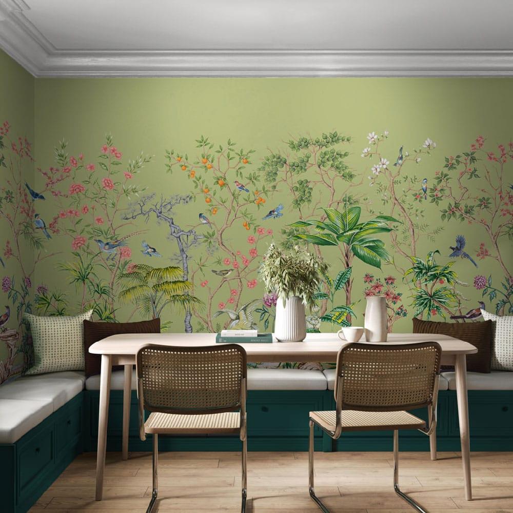 graham & brown Mizuwonomu Tori Sage Bespoke Mural