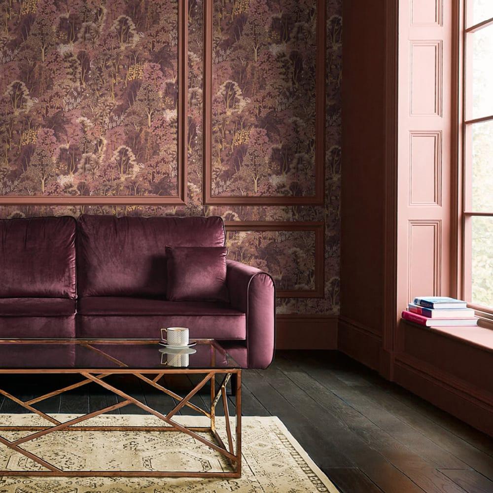 graham & brown New Eden Mulberry Wallpaper