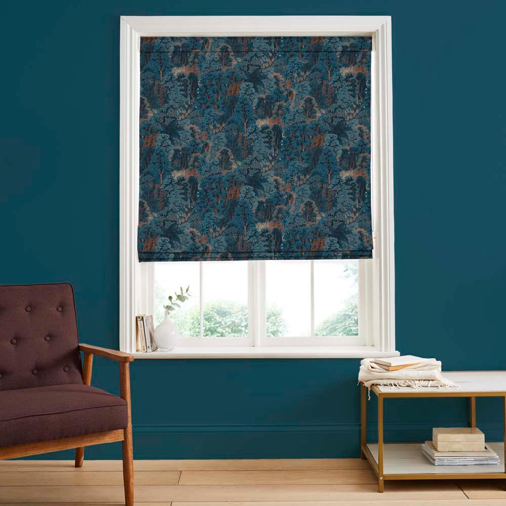 graham & brown New Eden Navy Roman Shade